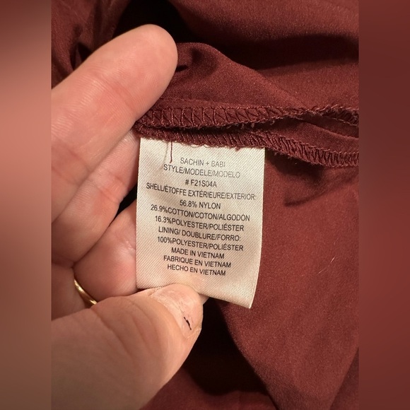 Anthro Sachin & Babi Lace Handkerchief Asymmetric Midi Skirt size 14 Red Blue - Picture 7 of 7